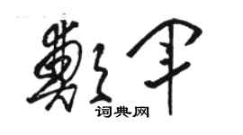 駱恆光鄭軍草書個性簽名怎么寫