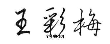 駱恆光王彩梅行書個性簽名怎么寫