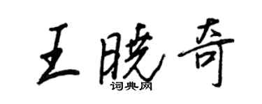 王正良王曉奇行書個性簽名怎么寫