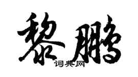 胡問遂黎鵬行書個性簽名怎么寫