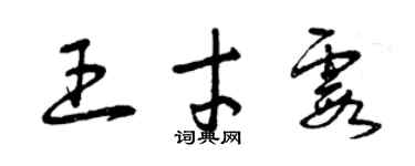 曾慶福王才霞草書個性簽名怎么寫