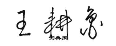 駱恆光王耕魯草書個性簽名怎么寫