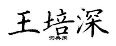 丁謙王培深楷書個性簽名怎么寫