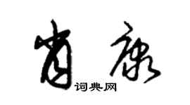 朱錫榮肖康草書個性簽名怎么寫