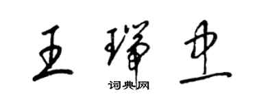 梁錦英王瑞忠草書個性簽名怎么寫