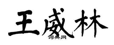 翁闓運王威林楷書個性簽名怎么寫