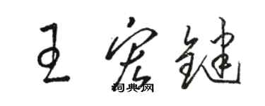 駱恆光王宏鍵草書個性簽名怎么寫