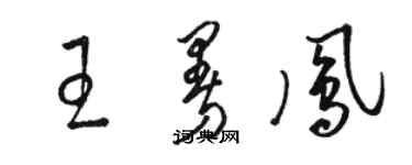 駱恆光王曼鳳草書個性簽名怎么寫