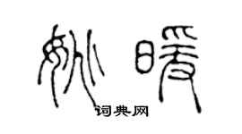 陳聲遠姚暖篆書個性簽名怎么寫