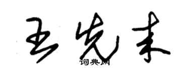 朱錫榮王先來草書個性簽名怎么寫