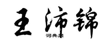 胡問遂王沛錦行書個性簽名怎么寫