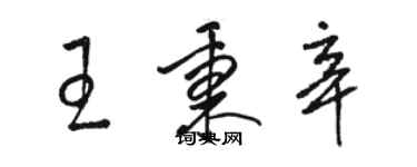 駱恆光王秉辛草書個性簽名怎么寫