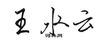 駱恆光王水雲行書個性簽名怎么寫