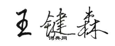 駱恆光王鍵森行書個性簽名怎么寫