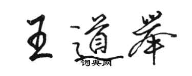 駱恆光王道舉行書個性簽名怎么寫