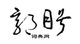 曾慶福郭盼草書個性簽名怎么寫