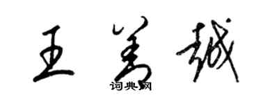 梁錦英王善越草書個性簽名怎么寫