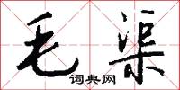 毛渠怎么寫好看