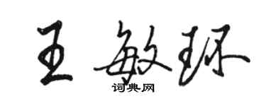 駱恆光王敏環行書個性簽名怎么寫