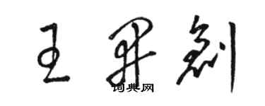 駱恆光王開創草書個性簽名怎么寫