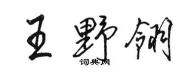駱恆光王野翎行書個性簽名怎么寫
