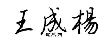 王正良王成楊行書個性簽名怎么寫