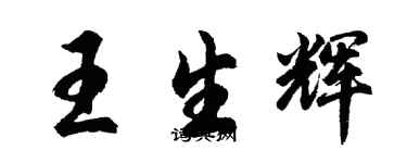 胡問遂王生輝行書個性簽名怎么寫