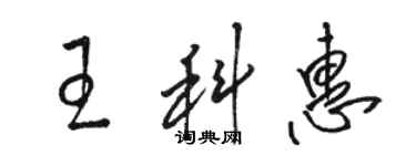 駱恆光王科惠草書個性簽名怎么寫