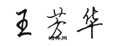 駱恆光王芳華行書個性簽名怎么寫