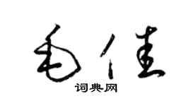 梁錦英毛佳草書個性簽名怎么寫