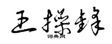 曾慶福王操鋒草書個性簽名怎么寫