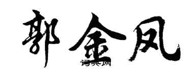胡問遂郭金鳳行書個性簽名怎么寫