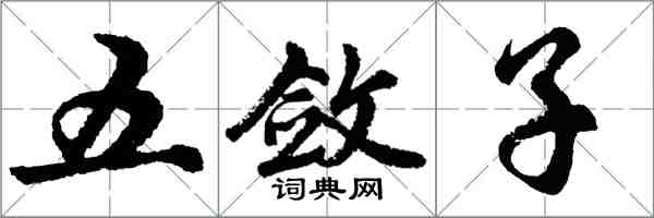 胡問遂五斂子行書怎么寫