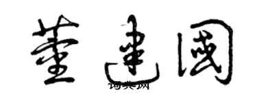曾慶福董建國草書個性簽名怎么寫