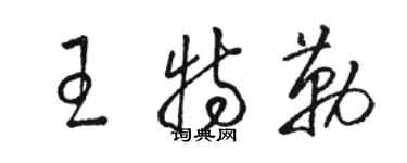 駱恆光王特勒草書個性簽名怎么寫