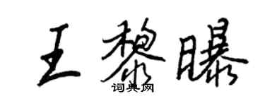 王正良王黎曝行書個性簽名怎么寫