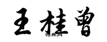 胡問遂王桂曾行書個性簽名怎么寫