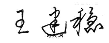 駱恆光王建穩草書個性簽名怎么寫