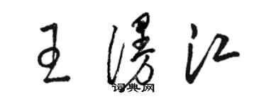 駱恆光王漫江草書個性簽名怎么寫