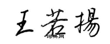 王正良王若揚行書個性簽名怎么寫