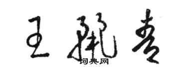 駱恆光王麗青草書個性簽名怎么寫