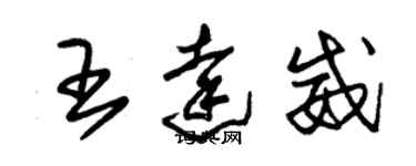 朱錫榮王達威草書個性簽名怎么寫