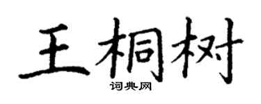 丁謙王桐樹楷書個性簽名怎么寫