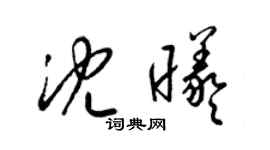 梁錦英沈曦草書個性簽名怎么寫