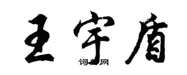 胡問遂王宇盾行書個性簽名怎么寫