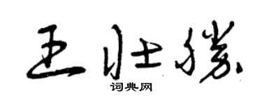 曾慶福王壯勝草書個性簽名怎么寫
