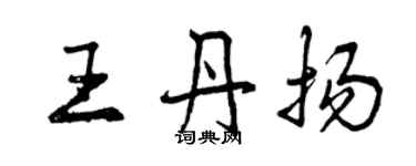 曾慶福王丹揚行書個性簽名怎么寫