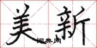 駱恆光美新楷書怎么寫