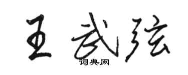 駱恆光王武弦行書個性簽名怎么寫