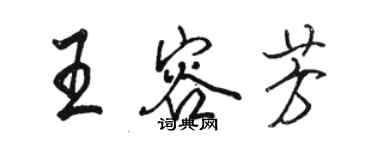 駱恆光王容芳行書個性簽名怎么寫